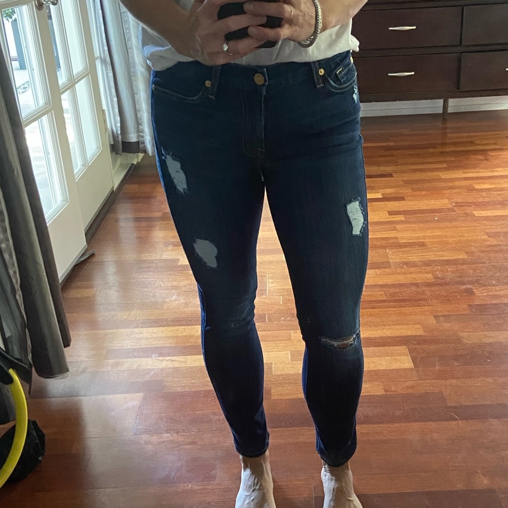 7 for All Mankind The Ankle Skinny Jeans Size 27